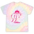 I Am 59 Plus 1 Middle Finger Pink Crown 60Th Birthday Tie-Dye T-shirts Rainbow Tie-Dye