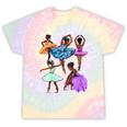 Ballerina Black African American Dancing Ballet Dance Tie-Dye T-shirts Rainbow Tie-Dye