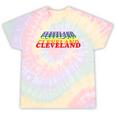 Cleveland City Gay Pride Rainbow Word Tie-Dye T-shirts Rainbow Tie-Dye