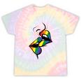 Gay Rainbow Lips Kissing Lgbt Flag Pride Month Women Tie-Dye T-shirts Rainbow Tie-Dye