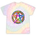 Goth Lgbtq Gay Pride Satanic Rainbow Pentagram Tie-Dye T-shirts Rainbow Tie-Dye