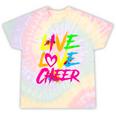 Happy Live Love Cheer Cute Girls Cheerleader Tie-Dye T-shirts Rainbow Tie-Dye
