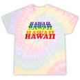 Hawaii State Gay Pride Rainbow Word Tie-Dye T-shirts Rainbow Tie-Dye