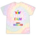 Keep Calm The Gay Husband Wife Papa Dad Family Lgbt Pride Tie-Dye T-shirts Rainbow Tie-Dye