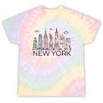 New York City Skyline Statue Of Liberty New York Nyc Women Tie-Dye T-shirts Rainbow Tie-Dye