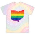 Ohio Map Gay Pride Rainbow Flag Lgbt Support Tie-Dye T-shirts Rainbow Tie-Dye