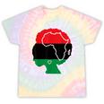 Pan African Flag Black Woman Melanin Black Pride Afro Pride Tie-Dye T-shirts Rainbow Tie-Dye