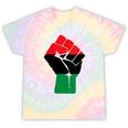 Pan African Unia Flag Fist Black History Black Liberation Tie-Dye T-shirts Rainbow Tie-Dye