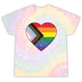 Progress Pride Flag Vintage Rainbow Heart Love Lgbt Pocket Tie-Dye T-shirts Rainbow Tie-Dye