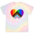 Progress Pride Rainbow Heart Lgbtq Gay Lesbian Trans Tie-Dye T-shirts Rainbow Tie-Dye