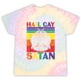 Retro Lgbt Rainbow Flag Hail Gay Satan Lgbt Goth Gay Pride Tie-Dye T-shirts Rainbow Tie-Dye