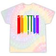 Seattle Washington Lgbtq Gay Pride Rainbow Skyline Tie-Dye T-shirts Rainbow Tie-Dye