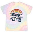 Summer Camp Counselor Staff Groovy Rainbow Camp Counselor Tie-Dye T-shirts Rainbow Tie-Dye