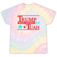 Trump Hawk Tuah Viral Humor Meme Video Girl 24 Tua Tie-Dye T-shirts Rainbow Tie-Dye