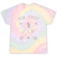 Vintage New Jersey Distressed Home State Map Boho Arrows Tie-Dye T-shirts Rainbow Tie-Dye