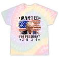 Wanted Donald Trump For President 2024 Trump Shot Flag Tie-Dye T-shirts Rainbow Tie-Dye