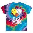 Ball Mom Heart Volleyball Basketball Softball Mom Tie-Dye T-shirts Festival Tie-Dye