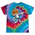 Dabbing Soccer Girl Argentina Argentinian Flag Jersey Tie-Dye T-shirts Festival Tie-Dye