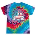 Retro Groovy America Usa Patriotic 4Th Of July Girls Tie-Dye T-shirts Festival Tie-Dye