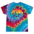 Retro Lgbt Rainbow Charlotte Skyline Lesbian Gay Pride Tie-Dye T-shirts Festival Tie-Dye