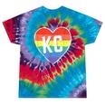 Vintage Rainbow Heart Kc Tie-Dye T-shirts Festival Tie-Dye