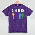 Chris 2024 Chris First Name Personalized For Women Mineral Wash Tshirts Mineral Purple