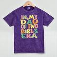 Dad Of Two Girls Groovy In My Dad Of 2 Girls Era Fathers Day Mineral Wash Tshirts Mineral Purple