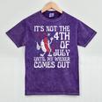 Not 4Th July Until My Wiener Come Out Hotdog Women Mineral Wash Tshirts Mineral Purple