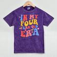 Groovy In My Four Year Old Era 4Th Birthday 4 Years Old Kid Mineral Wash Tshirts Mineral Purple