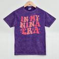 In My Nina Era Lover Groovy Retro Mom Mother's Day Mineral Wash Tshirts Mineral Purple