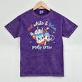 Red White Blue Peds Crew 4Th Of July Pediatric Nurse Coffee Mineral Wash Tshirts Mineral Purple