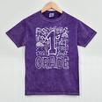 Typography 1St Grade Team Student Teacher Mineral Wash Tshirts Mineral Purple