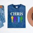 Chris 2024 Chris First Name Personalized For Women Mineral Wash Tshirts Mineral Navy