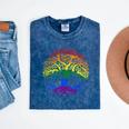 Lgbt Pride Month Tree Life Rainbow Gay Lesbian Mineral Wash Tshirts Mineral Navy
