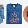 Pre-K Grad Preschool Graduation 2024 Unicorn Toddler Girl Mineral Wash Tshirts Mineral Navy