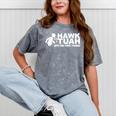 Hawk Tuah Spit On That Thang Girls Interview Mineral Wash Tshirts Mineral Gray