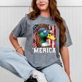 Merica Usa American Flag Patriotic 4Th Of July Duck Hunting Mineral Wash Tshirts Mineral Gray