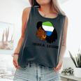 Afro Woman Sierra Leone Flag African Comfort Colors Tank Top Pepper