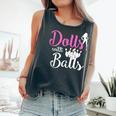 Dolls With Balls Bowling Girls Trip Team Bowler Comfort Colors Tank Top Pepper