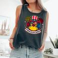 Firequacker 4Th Of July Rubber Duck Usa Flag Comfort Colors Tank Top Pepper