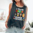 I Train Pre-K Superheroes Back To School Teacher Gif Comfort Colors Tank Top Pepper