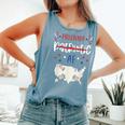 4Th Of July Pregnancy Patriotic Af Pregnant Man Women Comfort Colors Tank Top Blue Jean