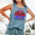 Boom BI-Tch Get Out The Way Firework 4Th Of July Comfort Colors Tank Top Blue Jean