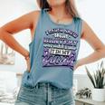 Bravery In My Mom Stomach Cancer Awareness Ribbon Comfort Colors Tank Top Blue Jean