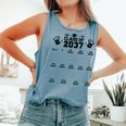 Class Of 2037 Grow With Me Handprint Pre-K 12Th Grade Comfort Colors Tank Top Blue Jean