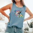 Girl Pole Vault Retro Colors Fun Pole Vaulting Comfort Colors Tank Top Blue Jean