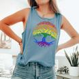 Lgbt Pride Month Tree Life Rainbow Gay Lesbian Comfort Colors Tank Top Blue Jean