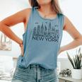 New York City Skyline Statue Of Liberty New York Nyc Women Comfort Colors Tank Top Blue Jean
