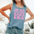 In My Praying Nana Era Christian Faith Retro Groovy Pink Comfort Colors Tank Top Blue Jean