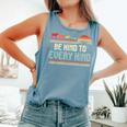 Retro Vintage Vegetarian Vegan Be Kind To Every Kind Comfort Colors Tank Top Blue Jean